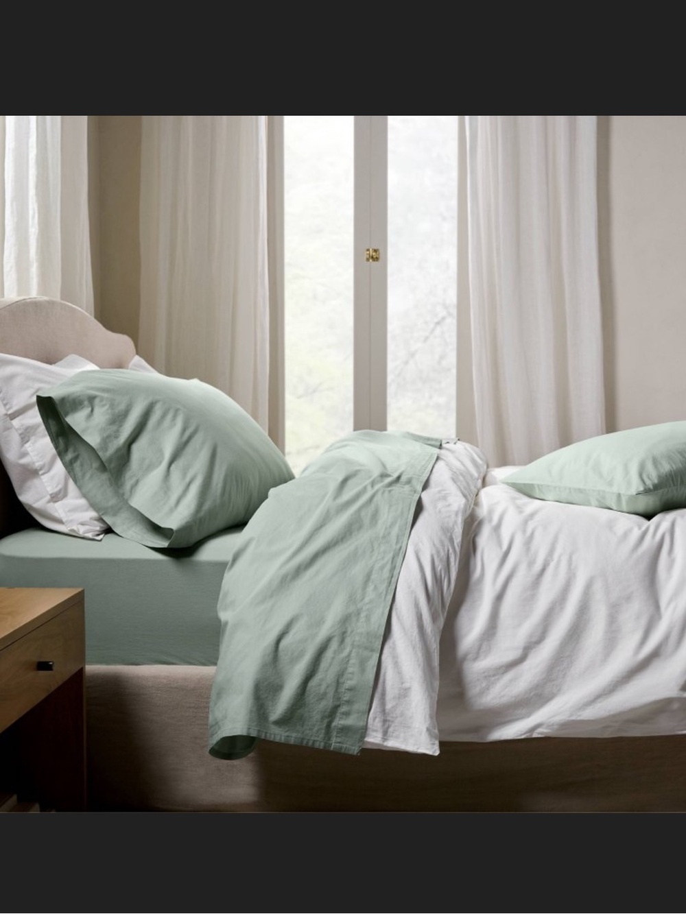Parachute Casual Organic Cotton Sheet Set Jade • Queen •